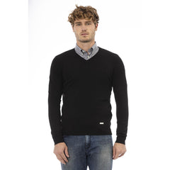 Baldinini Trend Black Wool Men Sweater