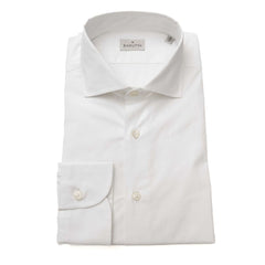 Bagutta White Cotton Men's Slim Shirt