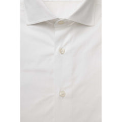 Bagutta White Cotton Men's Slim Shirt