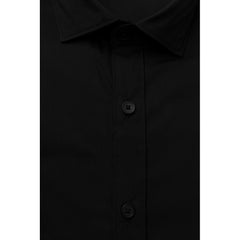 Bagutta Black Cotton Men Shirt