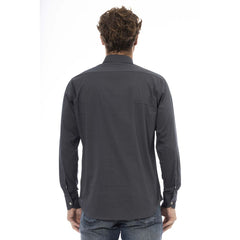 Baldinini Trend Gray Cotton Men Shirt