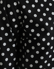 Dolce & Gabbana Black White Polka Dot Nylon Shift Mini Dress