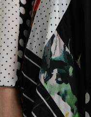 Dolce & Gabbana Multicolor Patchwork Floral Leopard Dress