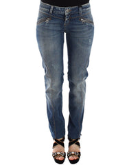 Ermanno Scervino Chic Slim-Fit Blue Denim Jeans