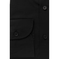 Bagutta Black Cotton Men's Shirt