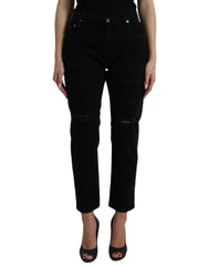 Dolce & Gabbana Elegant High Waist Black Stretch Jeans