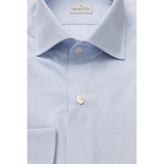 Bagutta Light Blue Cotton Men Shirt