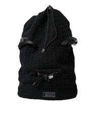 Dolce & Gabbana Elegant Tricot Wool-Blend Backpack in Black