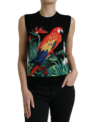 Dolce & Gabbana Elegant Jungle Print Crew Neck Tank Top