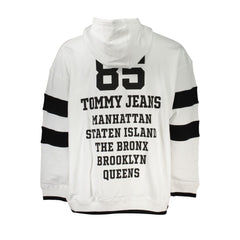 Tommy Hilfiger Chic White Hooded Sweatshirt with Contrast Details