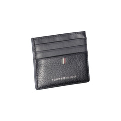 Tommy Hilfiger Sleek Blue Leather Card Holder with Contrast Details