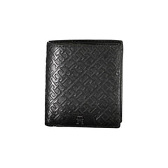 Tommy Hilfiger Sleek Black Leather Dual-Compartment Wallet