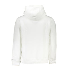 Calvin Klein Chic Long Sleeve Hooded Sweatshirt in White