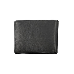 Blauer Elegant Black Leather Dual-Compartment Wallet