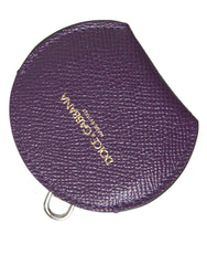 Dolce & Gabbana Elegant Purple Leather Mirror Holder