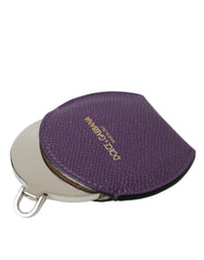 Dolce & Gabbana Elegant Purple Leather Mirror Holder