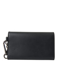 Dolce & Gabbana Elegant Black Leather Shoulder Bag