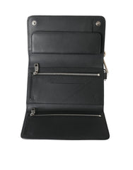 Dolce & Gabbana Elegant Black Leather Shoulder Bag