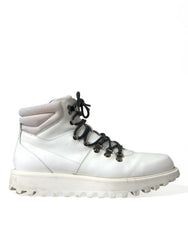 Dolce & Gabbana Pristine White Italian Ankle Boots