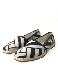 Dolce & Gabbana Chic Striped Luxury Leather Espadrilles