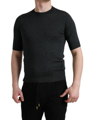 Dolce & Gabbana Dark Gray Crew Neck Short Sleeves T-shirt
