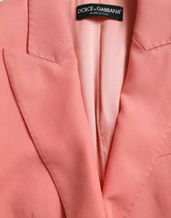 Dolce & Gabbana Pink Polyester Single Breasted Blazer Jacket