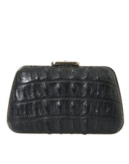 Balenciaga Elegant Crocodile Leather Evening Clutch