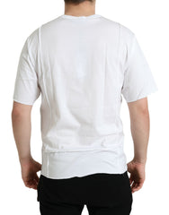 Dolce & Gabbana White Logo Crew Neck Short Sleeves T-shirt