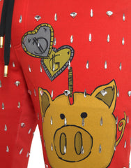 Dolce & Gabbana Red Year Of The Pig Jogger Sweatpants Pants