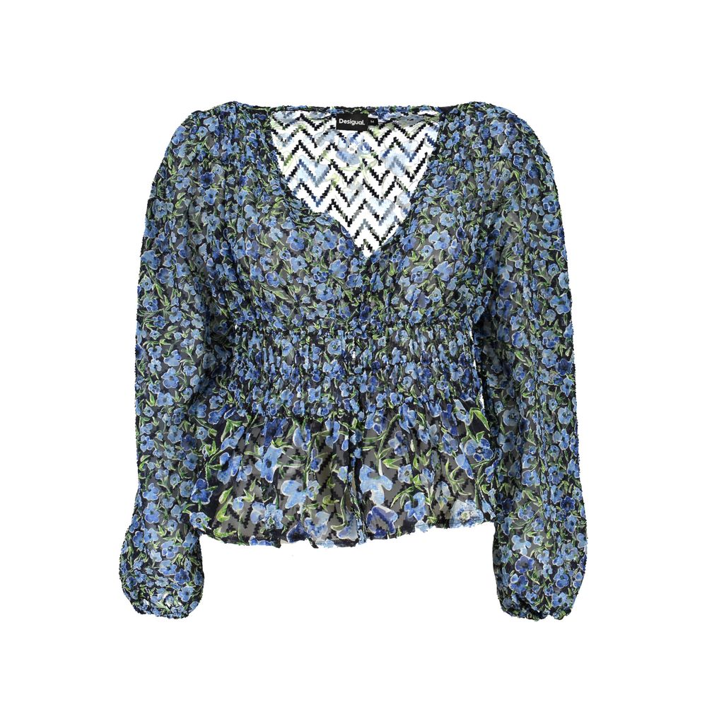 Desigual Blue Polyester Sweater