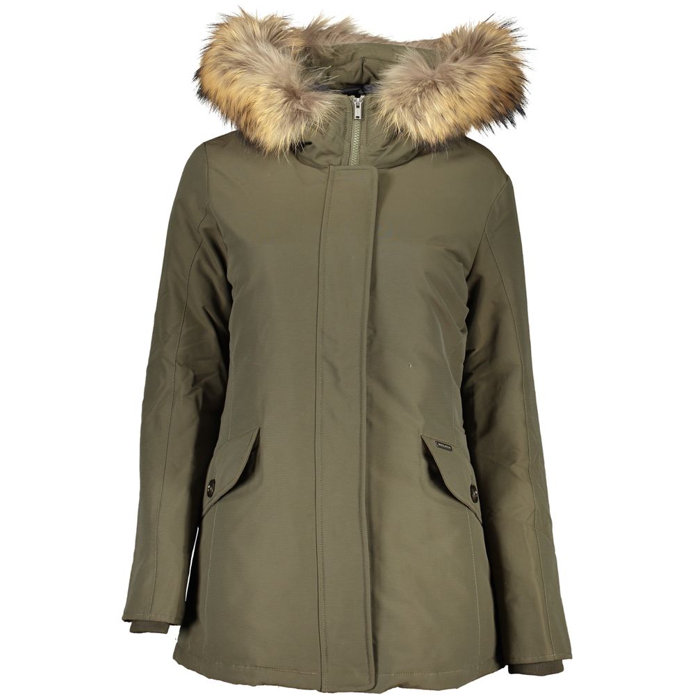 Woolrich Green Cotton Jackets & Coat