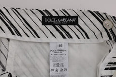 Dolce & Gabbana Elegant Striped Cotton-Linen Shorts