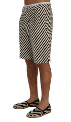 Dolce & Gabbana Striped Hemp Casual Shorts