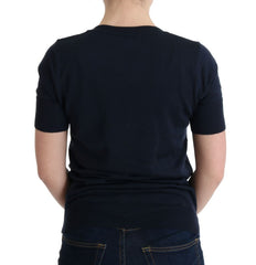 MARGHI LO' Elegant Blue Wool Top - Chic Everyday Elegance