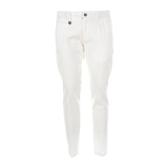 Yes Zee Honeycomb Cotton Chino Trousers - Pristine White