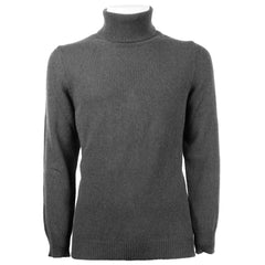 Emilio Romanelli Gray Cashmere Men's Turtleneck Sweater