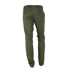 Made in Italy Green Cotton Men Pant