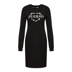 Love Moschino Chic Cotton Blend Logo Dress