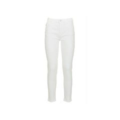 Imperfect White High-Waisted Slim Denim Trousers