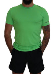 Dsquared² Green Modal Short Sleeves Crewneck T-shirt