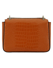 Jimmy Choo Amber Orange Leather Shoulder Bag