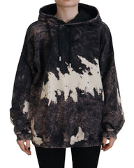 Dsquared² Multicolor Dye Cotton Hoodie Sweatshirt Sweater