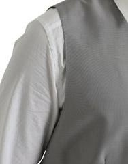 Dolce & Gabbana Light Gray Wool Formal Dress Waistcoat Vest