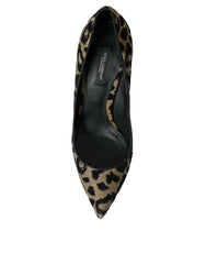 Dolce & Gabbana Black Gold Leopard Lurex Heels Pumps Shoes