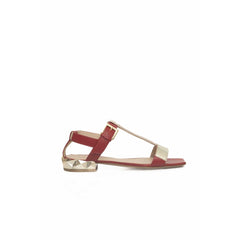 Cerruti 1881 Red Goat Leather Women Sandal