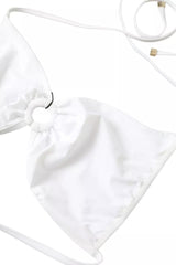 Dolce & Gabbana White Nylon Stretch Swimwear Top Bikini