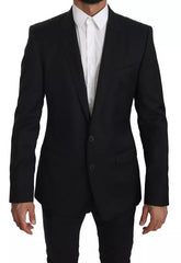Dolce & Gabbana Black Slim Jacket Coat Blazer MARTINI