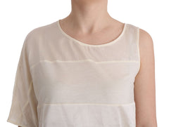 Costume National Beige Sleeveless Modal Top - Elevated Basics