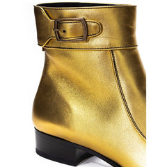 Saint Laurent Gold Leather Boot