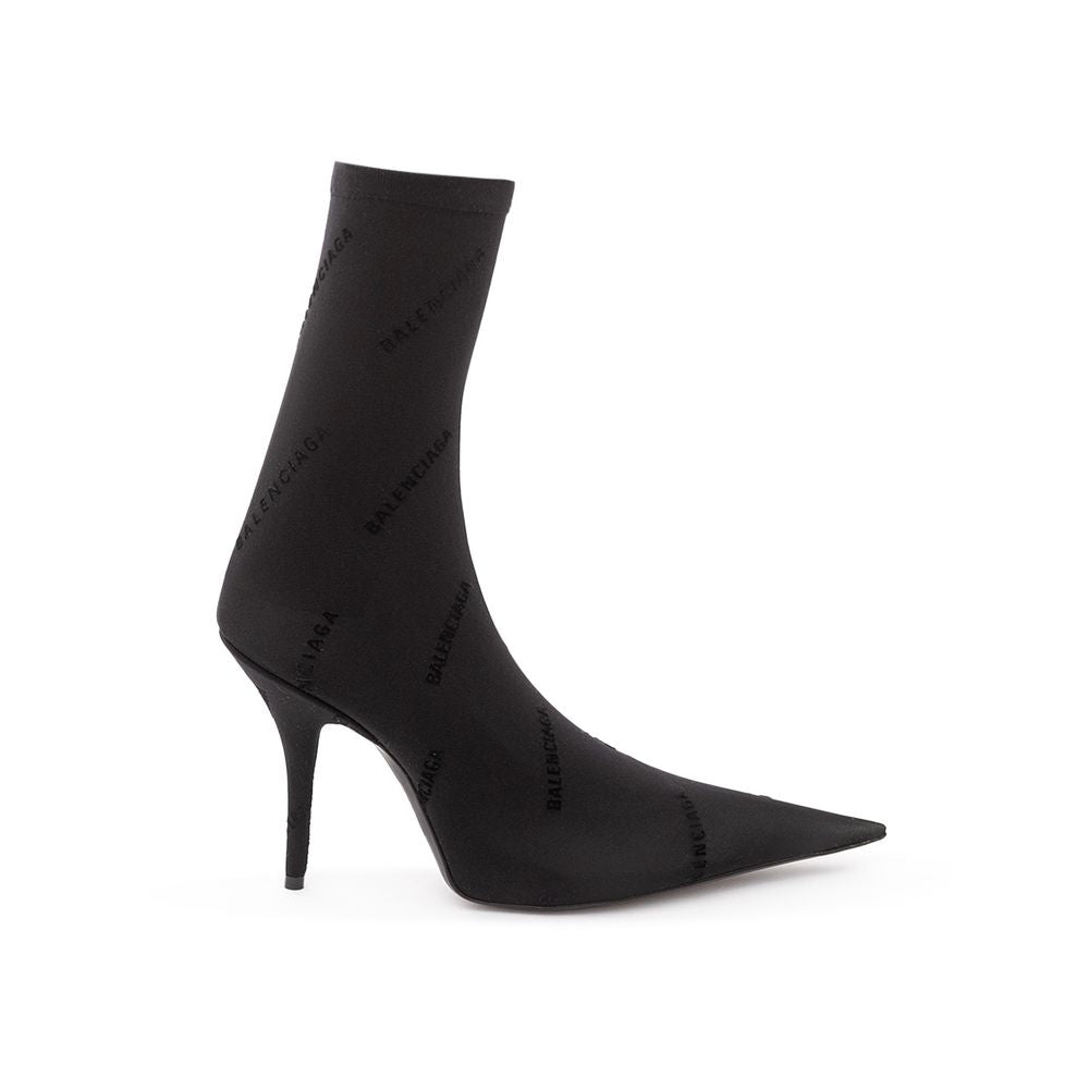 Balenciaga Elegant Black Spandex Statement Boots